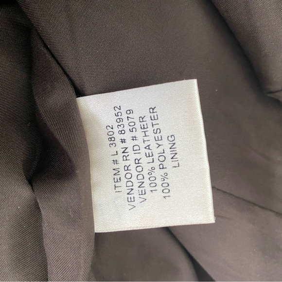 100% Leather Chocolate Brown Pants - Picture 7 of 8